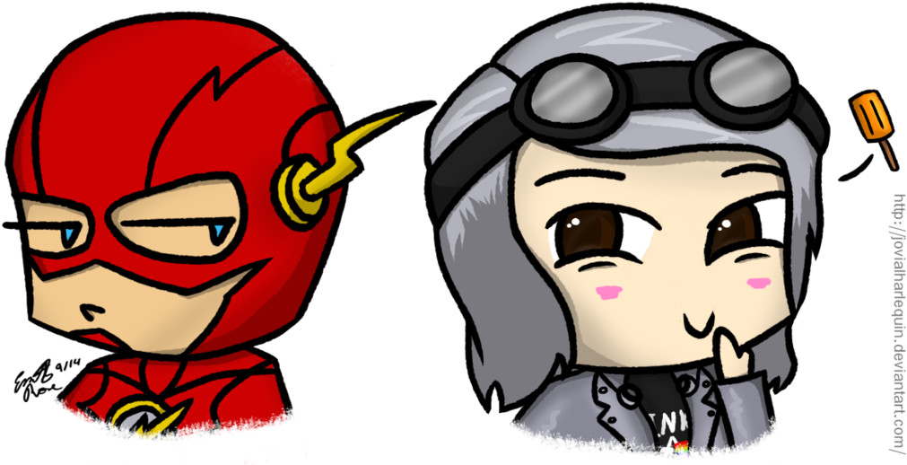 Flash And Quicksilver Chibi Headshots By Jovialharlequin - Digital Art (1024x531)