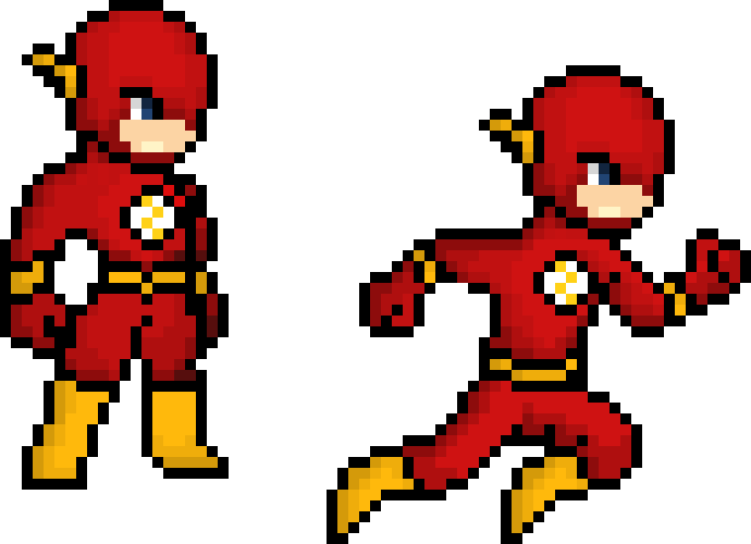 The Flash - Flash Pixel Art (690x500)