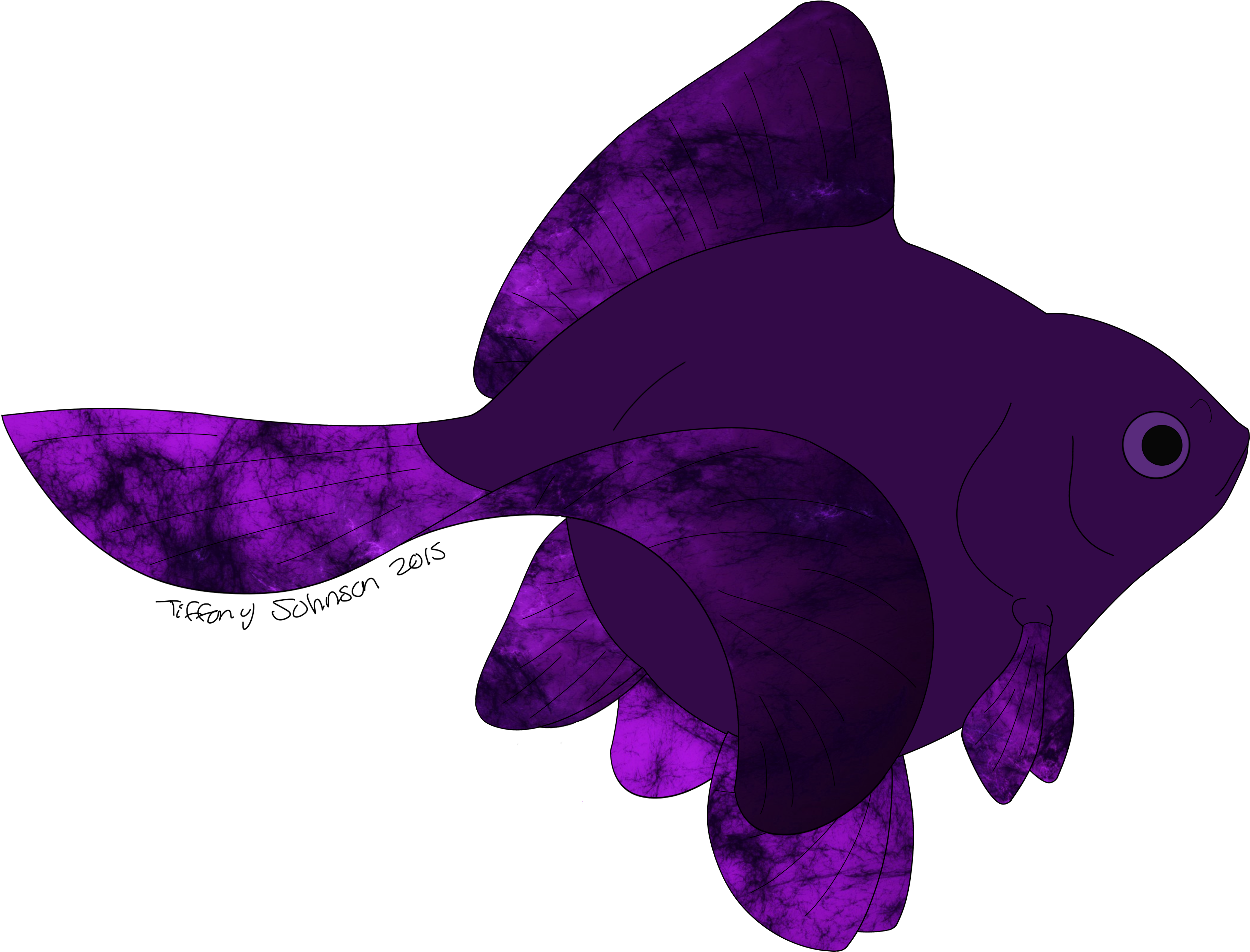 Purple Tosakin Goldfish By Aligerouswayfarer Purple - Tosakin (4000x4000)