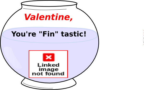 Goldfish Valentine Clip Art At Clker Com Vector Clip - Fish Bowl Clipart (600x374)