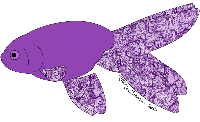 Purple Floral Shukin Goldfish By Aligerouswayfarer - Coral Reef Fish (894x894)