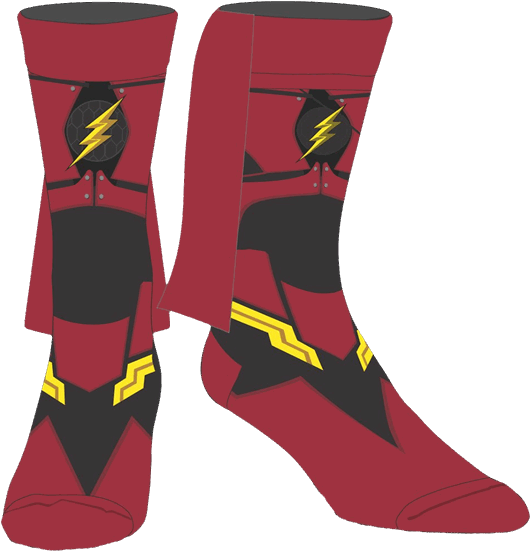 The Flash Caped Crew Socks - Justice League (600x600)