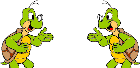 Cartoon Turtles Blowing A Kiss Back And Forth - Nombre Larisa (502x272)