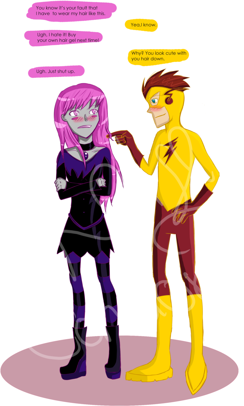 Kid Flash And Jinx By Likasnmiba - Teen Titans (900x1440)