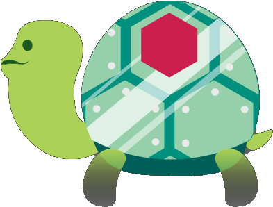 Reflecting Turtle - Illustration (550x550)