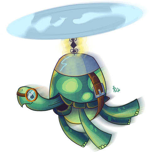[ Img] - Turtle In A Helicopter (475x485)