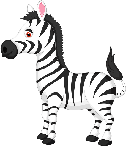 Drawn Zebra Clipart - Zebra Cartoon (500x500)
