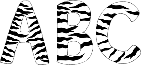 Zebra Letters Printable 9 Wonderful Design Common Worksheets - Zebra Print Letters Printable (550x256)