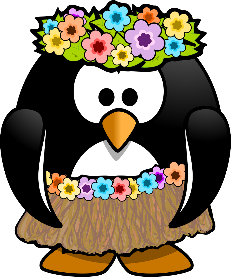 Hula Clipart - Adã©lie Penguin (800x957)