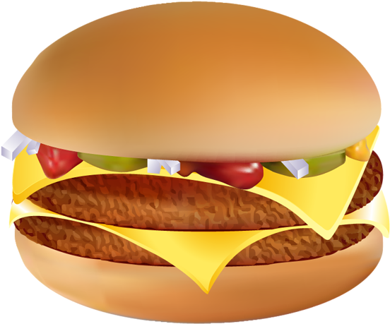 Hamburger Clipart Pizza Burger - Hamburger (600x498)