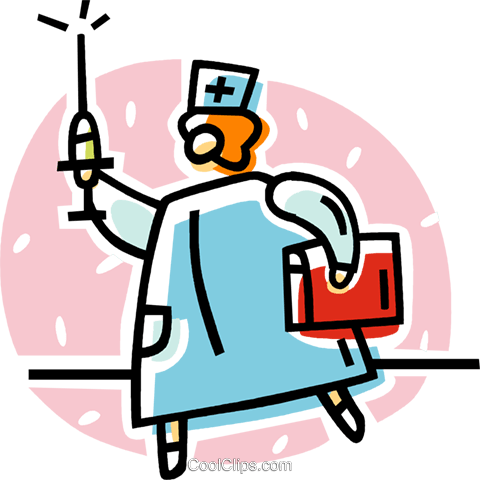 Doctor With A Needle Royalty Free Vector Clip Art Illustration - Syringe Clip Art (480x480)
