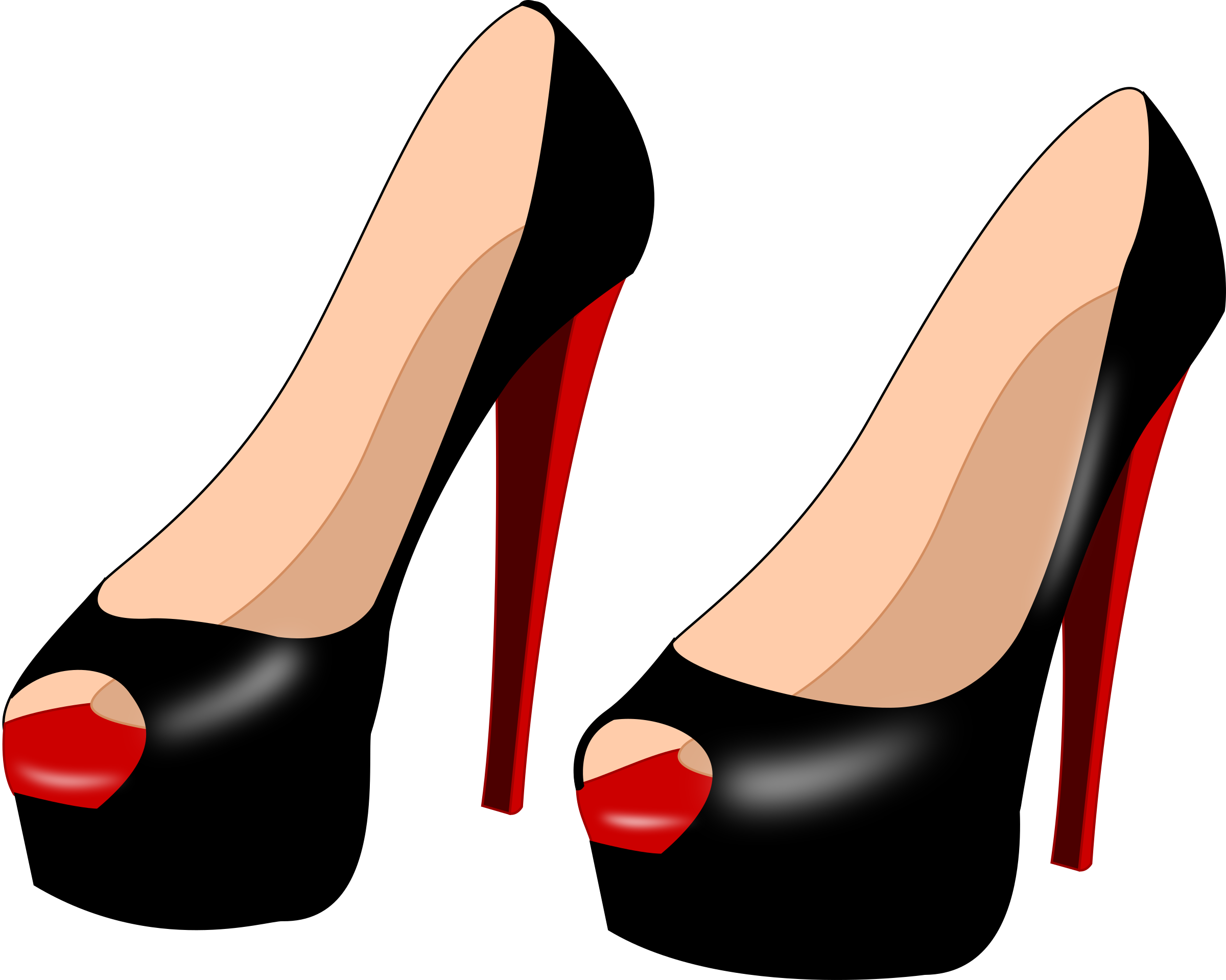 High Heel - Cartoon Shoes Transparent Background (2400x1919)