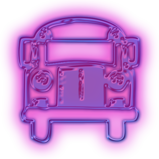 Purple Clipart School Bus - School (512x512)
