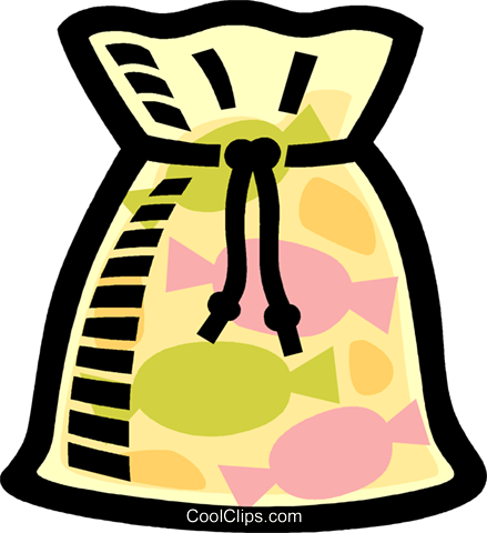 Free Candy Bag Cliparts - Candy Bag Clip Art (439x480)