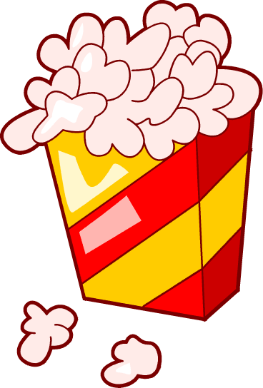 Movie Popcorn Clipart No Background - Popcorn Clip Art (368x544)