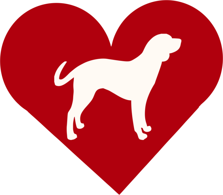 Billy Dog In Heart Outdoor Vinyl Silhouette - Hunting Dog (732x640)
