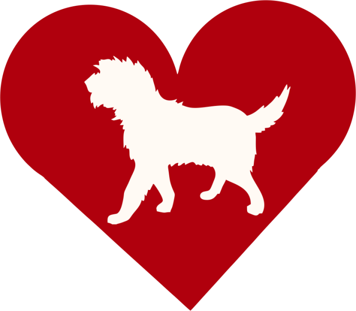 Armant Egyptian Sheepdog In Heart Outdoor Vinyl Silhouette - Tulisan I Love You (732x640)