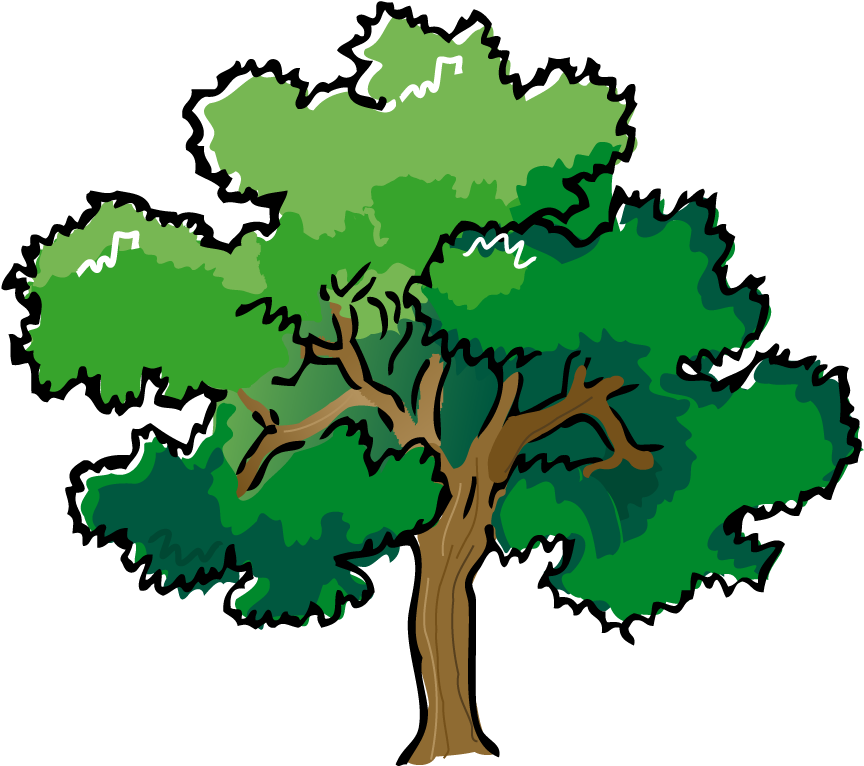 Trees Clipart - Fugitive - Clipart - Oak Tree Clipart (983x784)