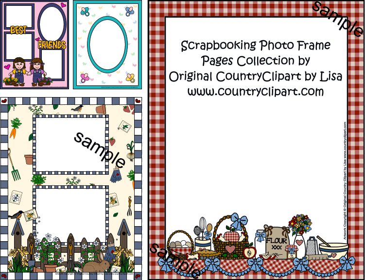 Scrapbook Photo Frame Pages Clipart Collection Samples - Cooking Frames Png (751x577)