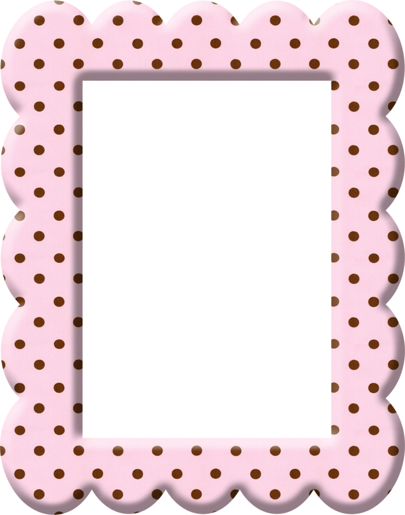 B *✿*strawberry Chocolate - Polka Dot Frame Png (806x1024)