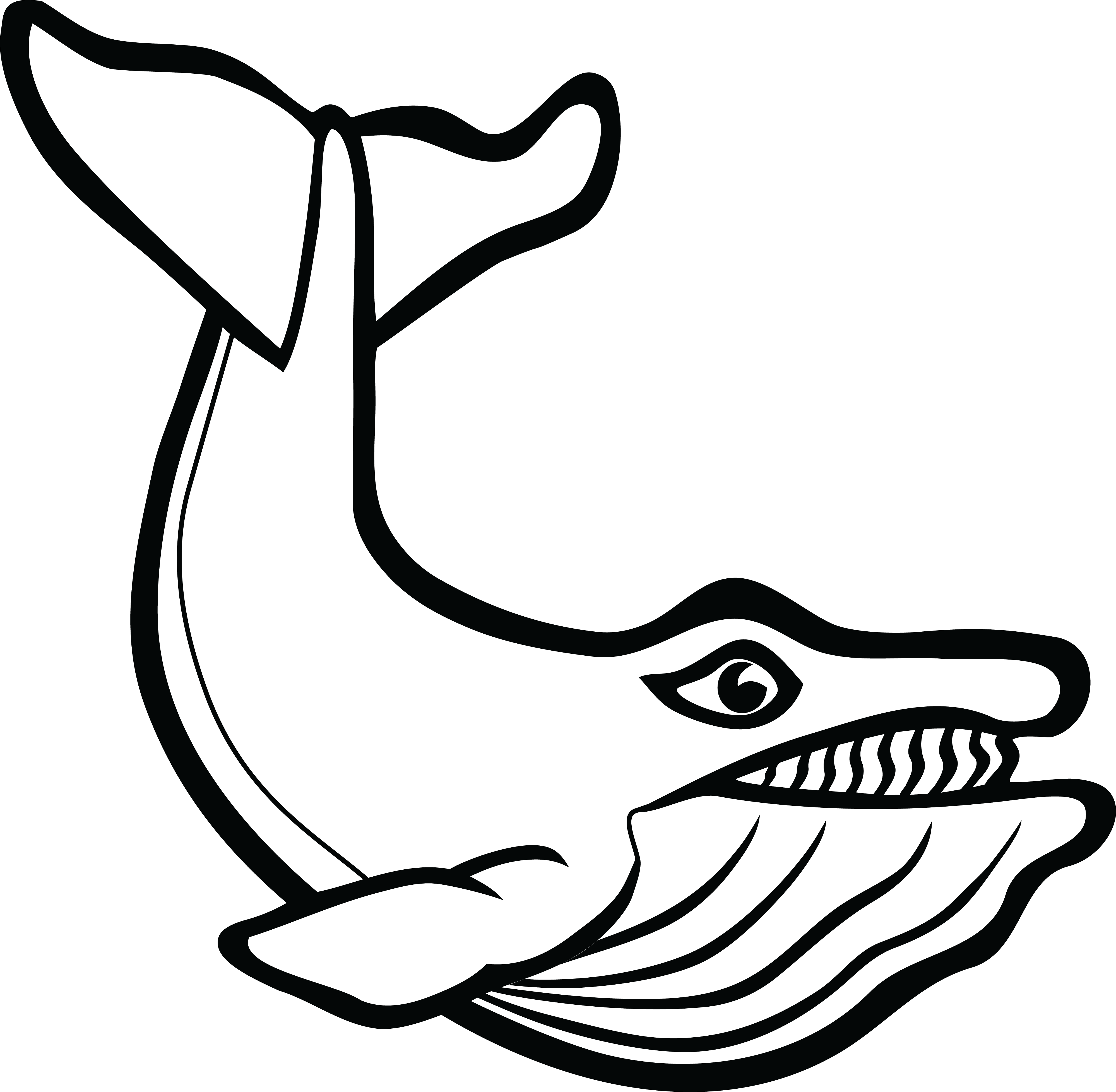 Free Clipart Of A Whale - Cetacea (4000x3914)