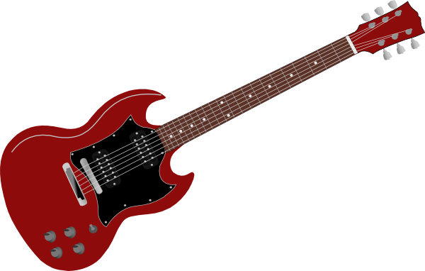 Red Gibson Sg Clip Art At Clker - Yamaha Erg 121 Red (600x382)