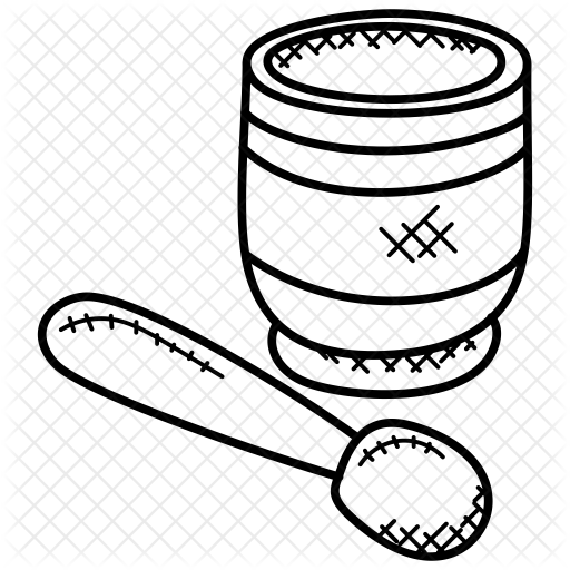 Mortar Icon - Line Art (512x512)