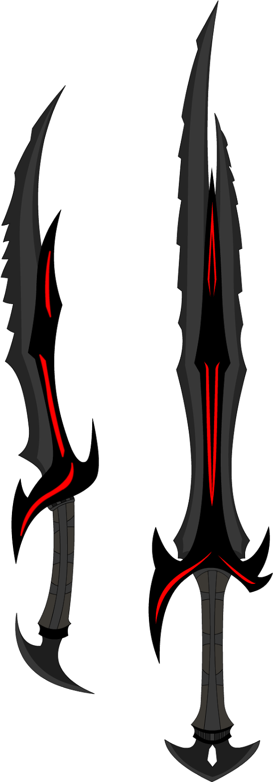 Skyrin Um Tipo De Espadas E Adagas Muito Utilizadas - Daedric Weapons Skyrim (659x1600)