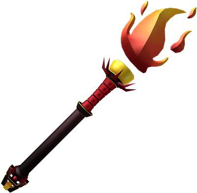Flaming Staff Of The Nefarious Red Wizard - Illustration (420x420)