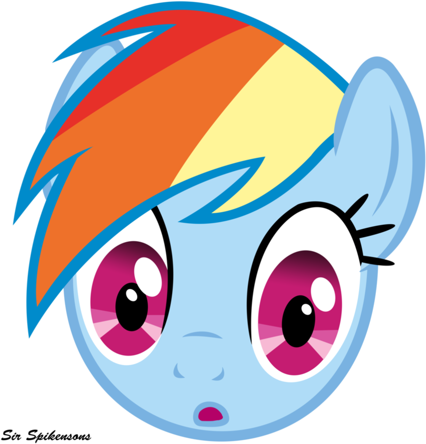 Stoned Rainbow By Sirspikensons - Rainbow Dash Face (894x894)