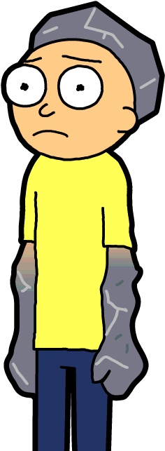 Stoned Morty - Pocket Mortys Regular Morty (300x650)