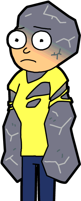Petrified Morty - Boulder Morty (300x650)