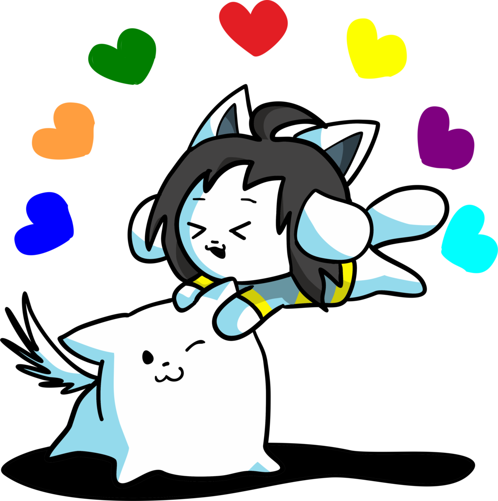 Toby And Temmie By Ilovegir64 - Temmie X Greater Dog (1024x1030)