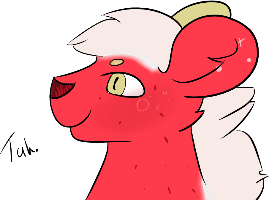 Pixel Strawberry - By Me - Cartoon (1024x719)