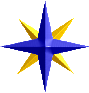 Compass Rose Icon - Polaris Star Clipart (389x401)