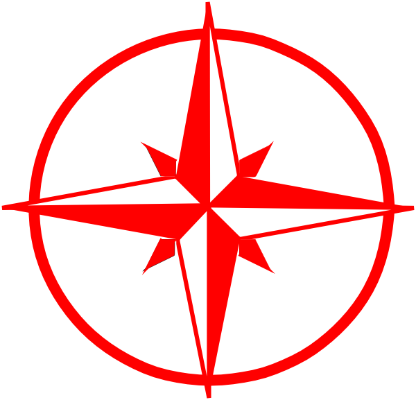 Red Compass 268 Clip Art At Clker - Compass (600x577)