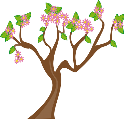 Clip Art Spring Tree 2012 April Clipartist Net Art - Tree In Spring Clip Art (400x383)