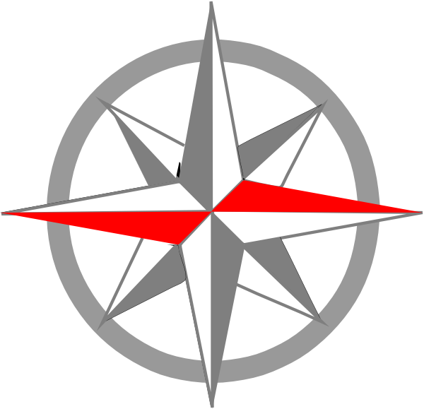 How To Set Use Pale Grey Compass Svg Vector - Compass Rose (600x579)