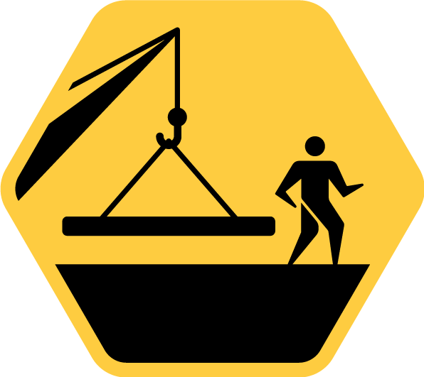 Protect Yourself When Working At Heights - Do Not Position Yourself Under Suspended Load Sign (596x531)