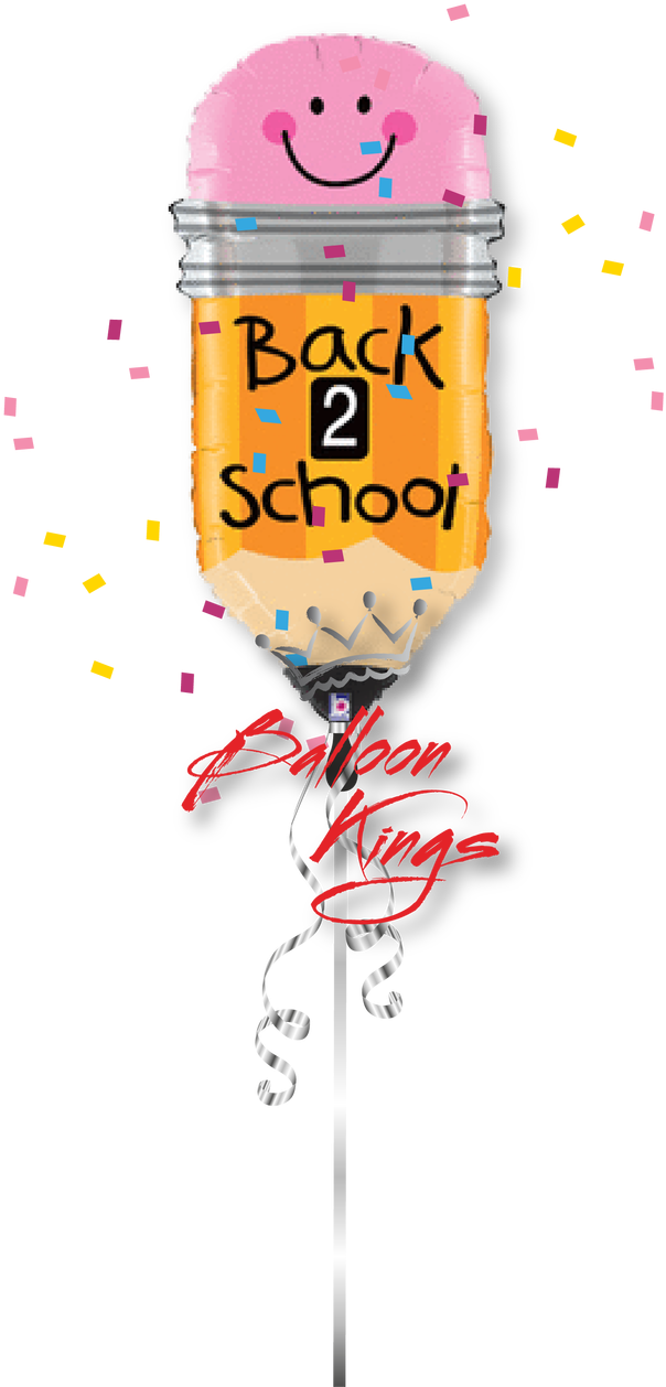 Welcome Back To School Pencil - 32" Foil Shape Back 2 School Pencil - Mylar Balloons (1063x1280)