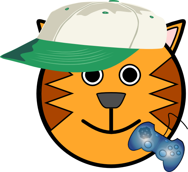 Brother Cat Clip Art At Clker - Cartoon Tiger Face (600x551)