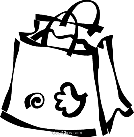 Shopping Bag Royalty Free Vector Clip Art Illustration - Shopping Bag Royalty Free Vector Clip Art Illustration (467x480)