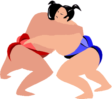 Sumo Wrestling Graphics And Animated Gifs - Sumo Wrestling Clipart (380x337)