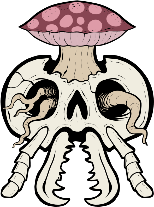 Cordyceps Skull By Scythemantis - Cordyceps Cartoon (600x881)