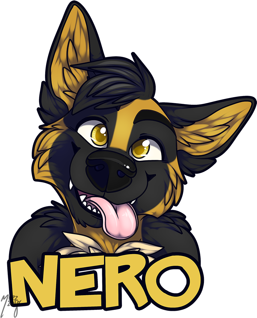 Derpy Nero - German Shepherd Badge Furry (900x1099)