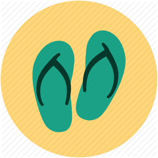 White Flip Flop Icon - Shoes Flat Icon Png (512x512)