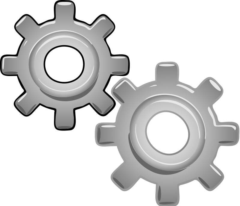 Gears Clip Art Download - Need My Garage Time Tile Coaster (800x688)