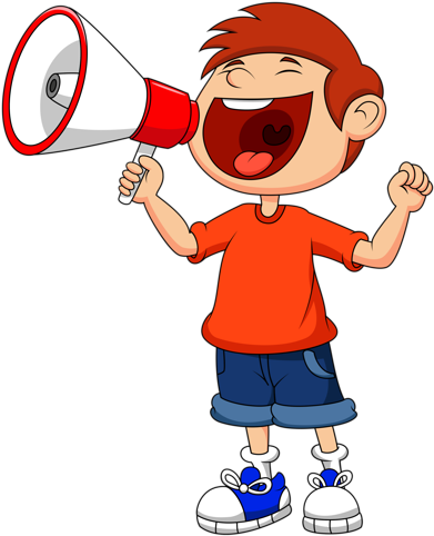 Die Hard Sports Fan - Cartoon Shouting Png (396x500)