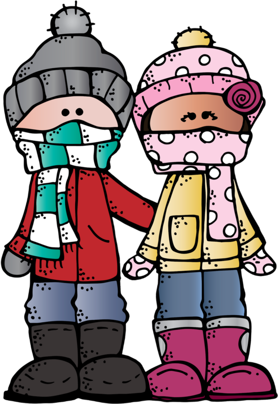Kitty 2 Colored - Winter Clipart (583x800)
