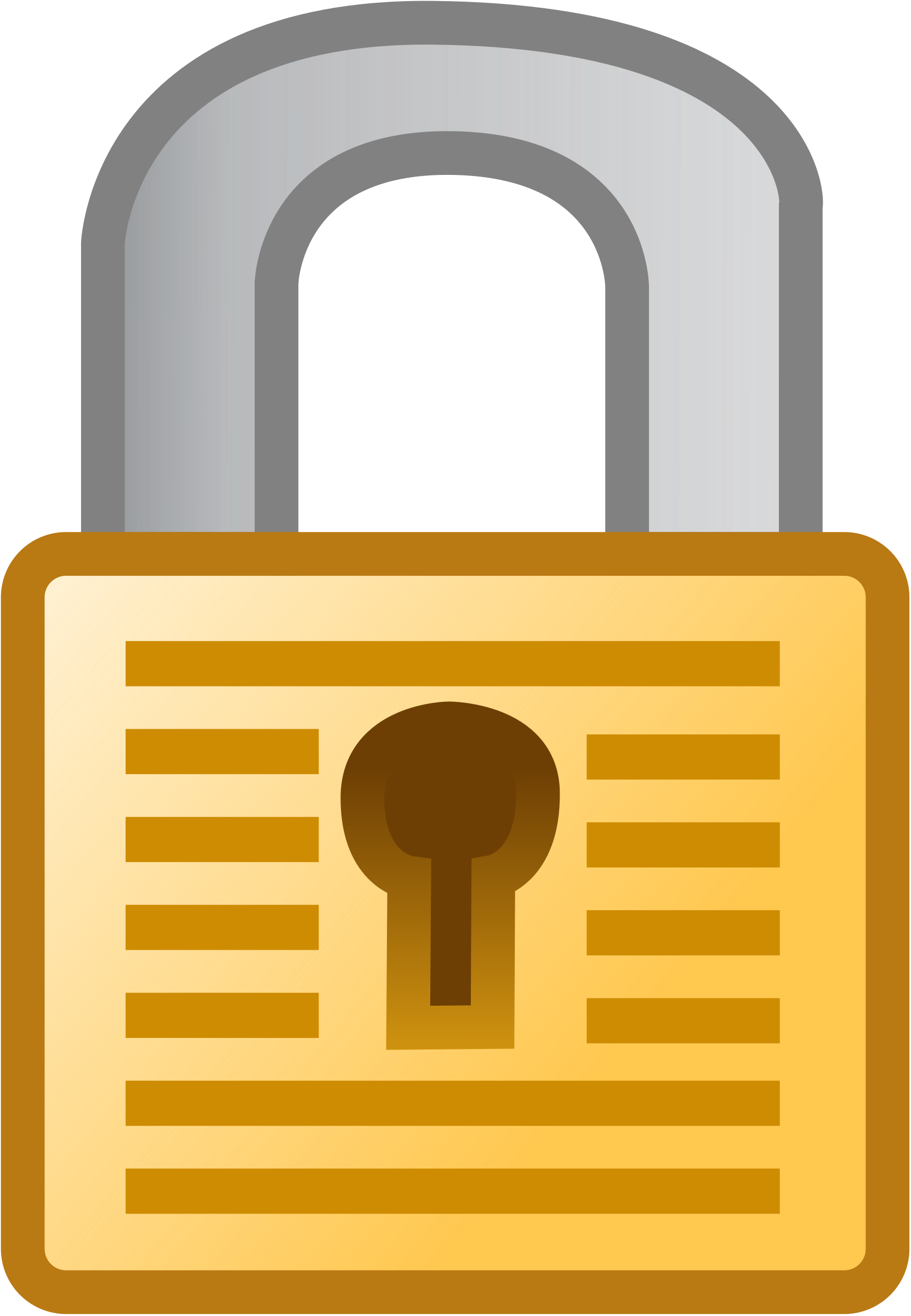 Padlock Clipart - Clip Art Pad Lock (1662x2400)